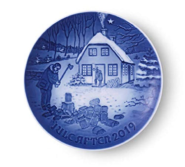 Royal Copenhagen 1027173 Collectible 2019 Weihnachtsteller, Porzellan, Blau im Sale